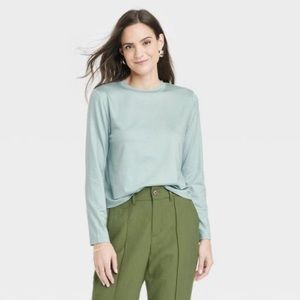 Women's Long Sleeve T-Shirt - A New Day™ XL